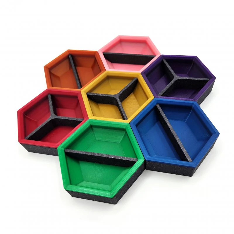 BGExpansions - Magnetic Hex Board Game Trays – Modular & Customizable Organizer Accessories (8 pieces) - Image 2