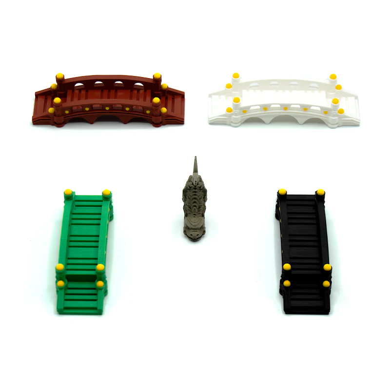 BGExpansions - The White Castle For Base Game + Matcha Expansion: 3D Bridges & Round Marker Upgrade Kit (5 pieces) - Image 8