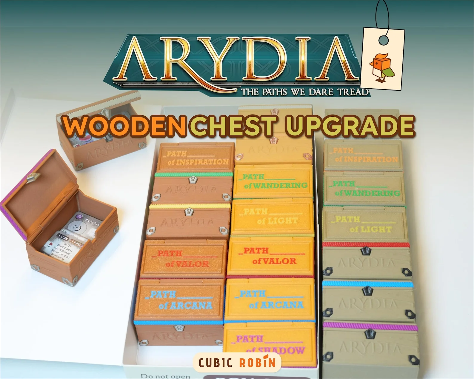 BGisGood - Arydia Wooden Treasure Chests - Game Upgrade (Standary-Sized Version: 7 Chests)