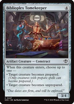 Biblioplex Tomekeeper (SOS-247) - Secrets of Strixhaven Foil [Common]