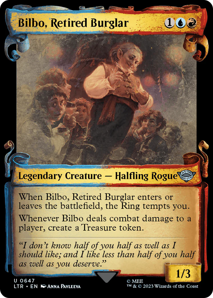 Bilbo, Retired Burglar (LTR-647) - The Lord of the Rings: Tales of Middle-earth: (Showcase) Scroll Foil [Uncommon]