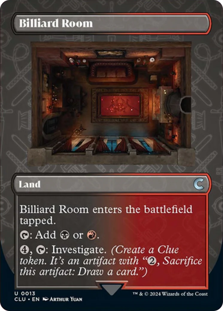 Billiard Room (CLU-013) - Ravnica: Clue Edition (Borderless) [Uncommon]