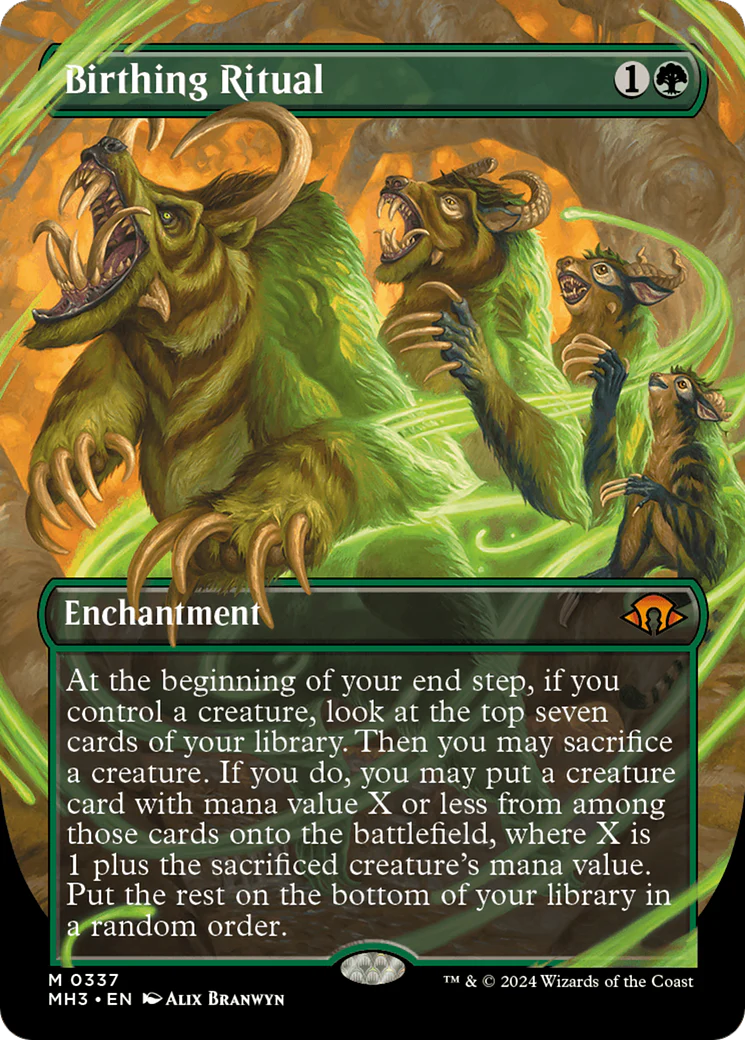 Birthing Ritual (MH3-337) - Modern Horizons 3 (Borderless) Foil [Mythic]