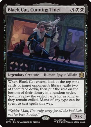 Black Cat, Cunning Thief (SPM-052) - Marvel's Spider-Man [Rare]