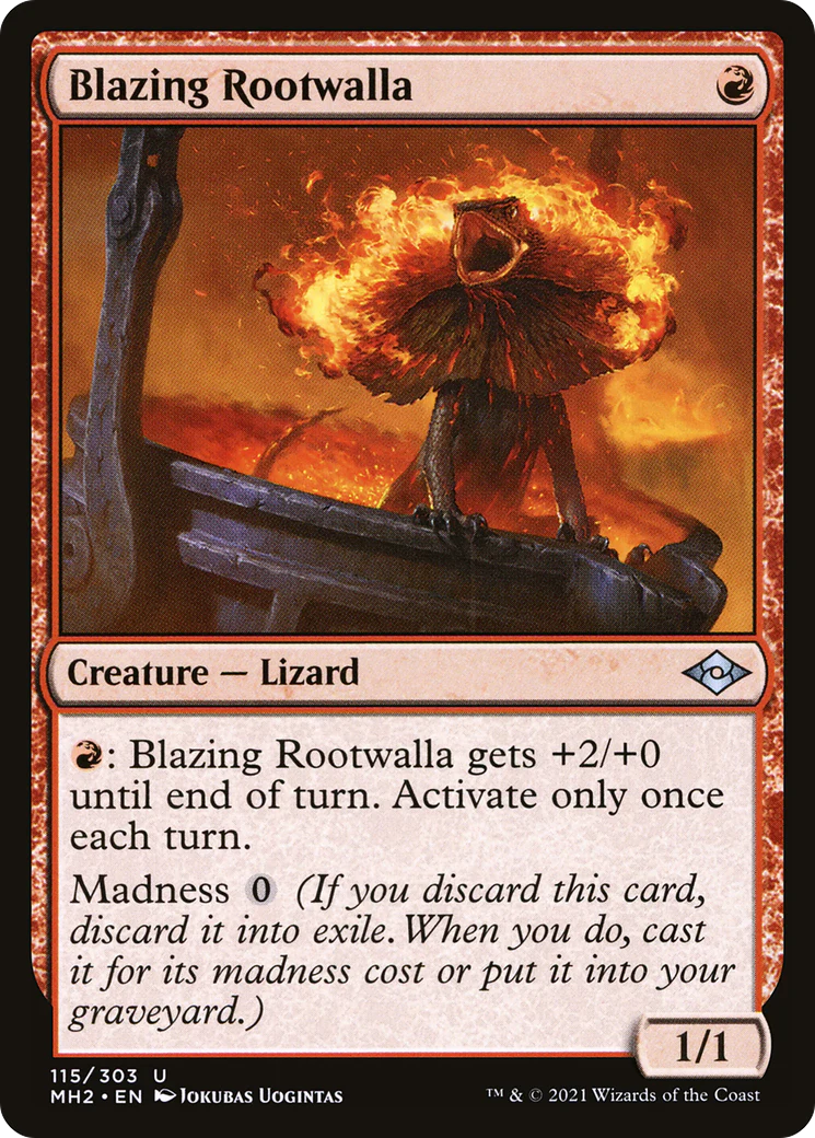 Blazing Rootwalla (MH2-115) - Modern Horizons 2 [Uncommon]