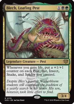 Blech, Loafing Pest (SOS-176) - Secrets of Strixhaven Foil [Rare]