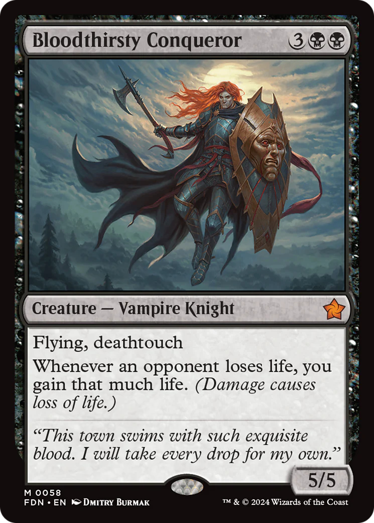 Bloodthirsty Conqueror (FDN-058) - Foundations Foil [Mythic]