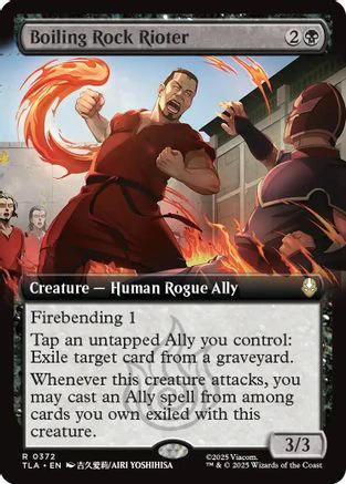 Boiling Rock Rioter (Extended Art) (TLA-372) - Avatar: The Last Airbender Foil [Rare]