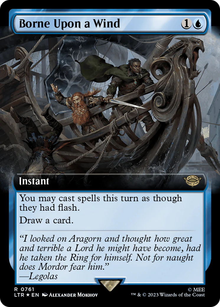 Borne Upon a Wind (LTR-761) - The Lord of the Rings: Tales of Middle-earth: (Extended Art) Surge Foil [Rare]