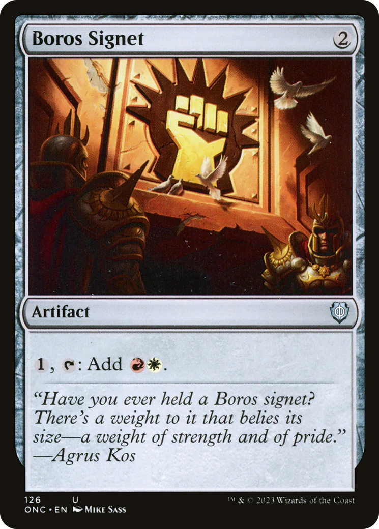Boros Signet (ONC-126) - Phyrexia: All Will Be One Commander [Uncommon]
