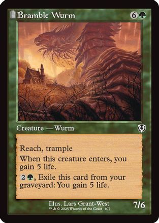 Bramble Wurm (Retro Frame) (INR-407) - Innistrad Remastered Foil [Common]