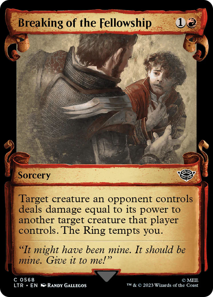 Breaking of the Fellowship (LTR-568) - The Lord of the Rings: Tales of Middle-earth: (Showcase) Scroll Foil [Common]