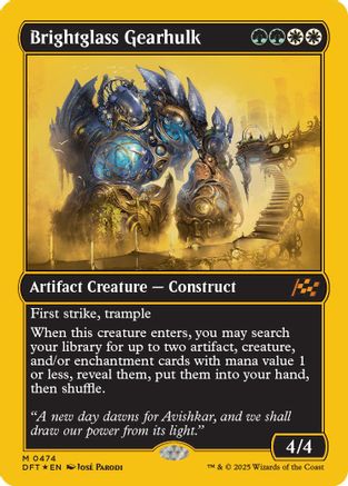 Brightglass Gearhulk (First-Place Foil) (DFT-474) - Aetherdrift Foil [Mythic]