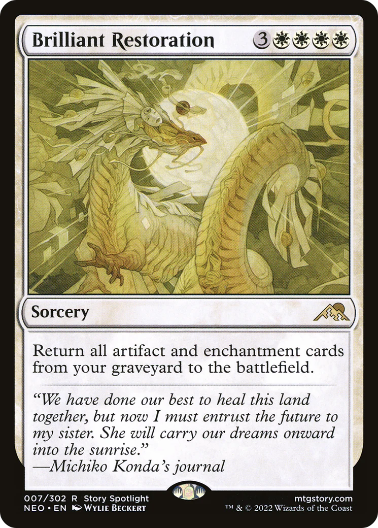 Brilliant Restoration (NEO-007) - Kamigawa: Neon Dynasty Foil [Rare]