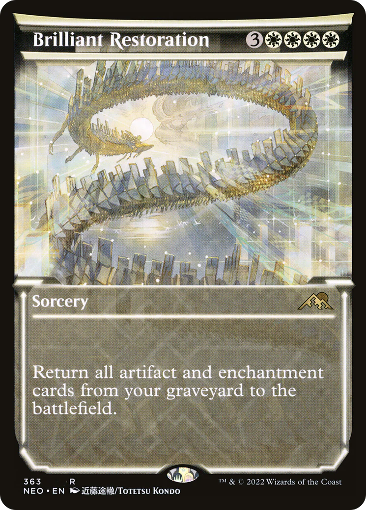Brilliant Restoration (NEO-363) - Kamigawa: Neon Dynasty: (Showcase) [Rare]