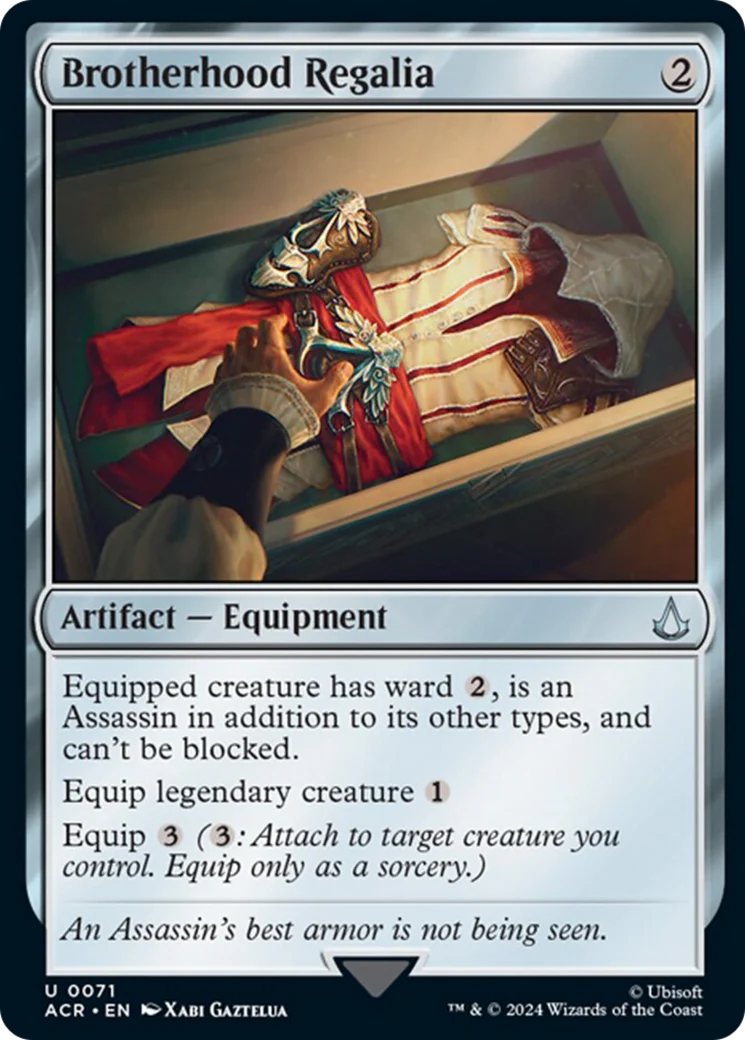 Brotherhood Regalia (ACR-071) - Assassin's Creed [Uncommon]