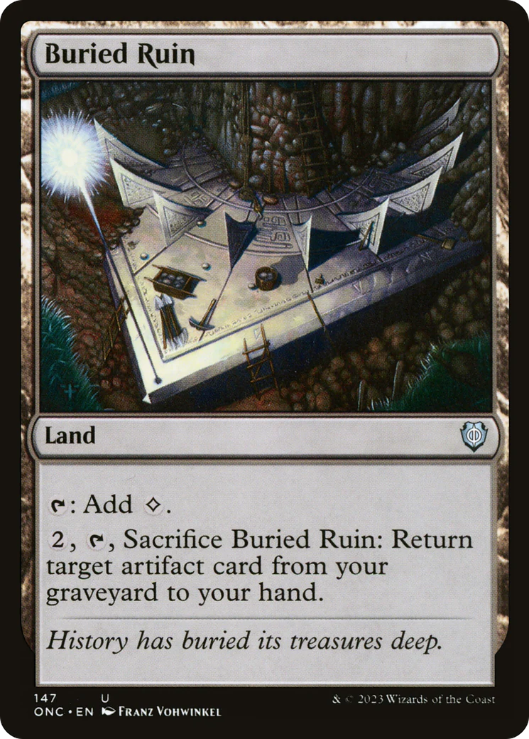 Buried Ruin (ONC-147) - Phyrexia: All Will Be One Commander [Uncommon]