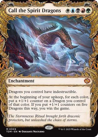 Call the Spirit Dragons (Showcase) (TDM-309) - Tarkir: Dragonstorm [Mythic]
