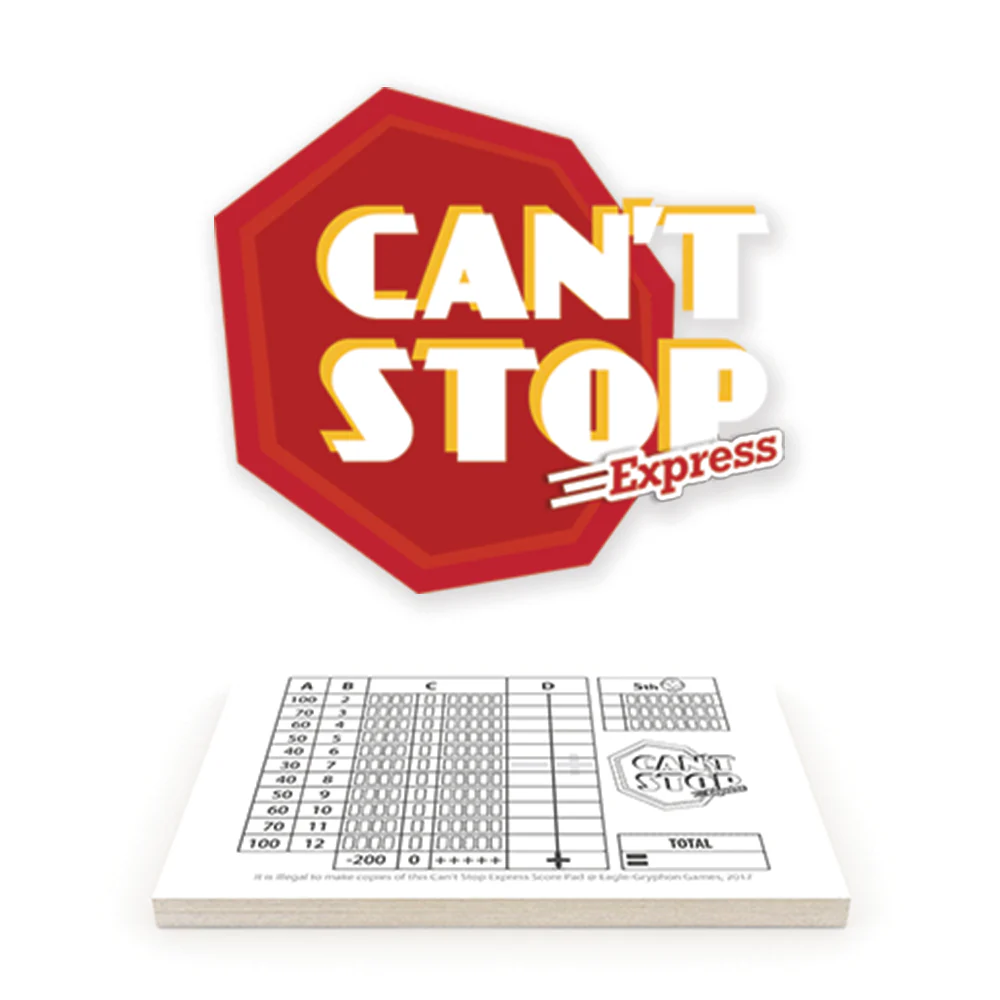 Can't Stop Express: Score Pad (100 Sheets)