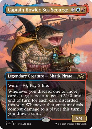 Captain Howler, Sea Scourge (Borderless) (DFT-361) - Aetherdrift [Rare]