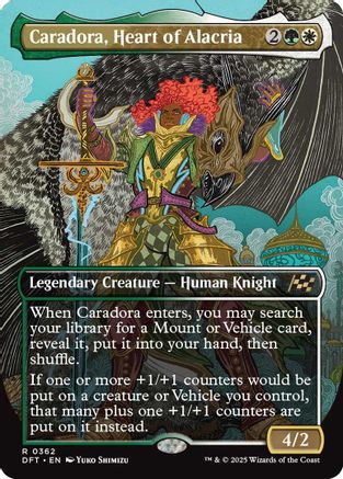 Caradora, Heart of Alacria (Borderless) (DFT-362) - Aetherdrift [Rare]