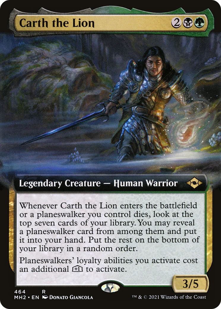 Carth the Lion (MH2-464) - Modern Horizons 2: (Extended Art) [Rare]