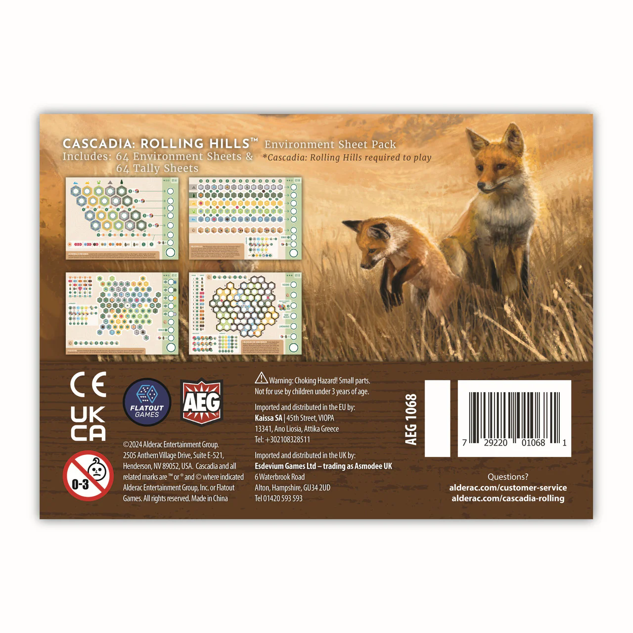 Cascadia: Rolling Hills Replacement Environment & Tally Sheets