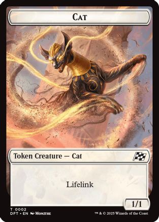 Cat // Thopter (0010) Double-Sided Token (DFT-2 // 10) - Aetherdrift Foil [Token]