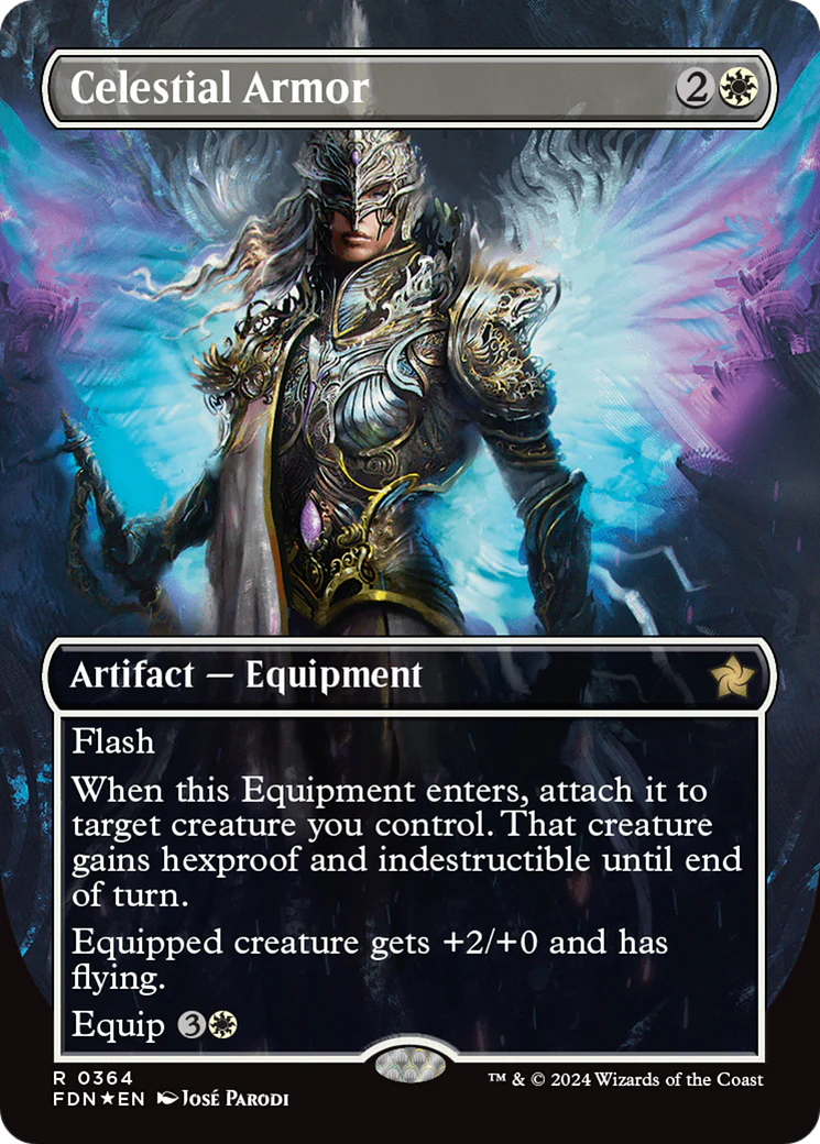 Celestial Armor (FDN-364) - Foundations (Borderless) Foil [Rare]