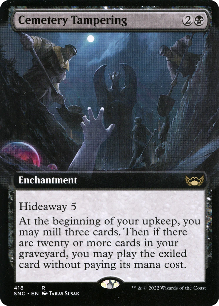 Cemetery Tampering (SNC-418) - Streets of New Capenna: (Extended Art) Foil [Rare]
