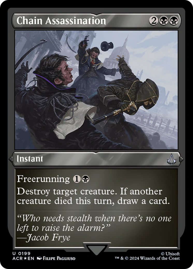 Chain Assassination (ACR-199) - Assassin's Creed Etched Foil [Uncommon]