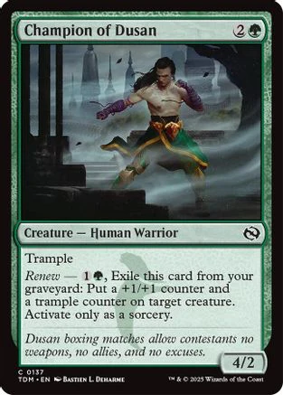 Champion of Dusan (TDM-137) - Tarkir: Dragonstorm Foil [Common]