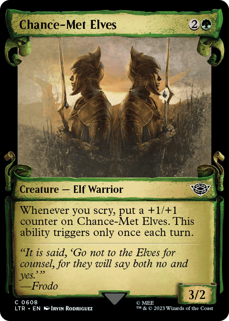 Chance-Met Elves (LTR-608) - The Lord of the Rings: Tales of Middle-earth: (Showcase) Scroll Foil [Common]