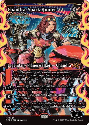 Chandra, Spark Hunter (Showcase) (DFT-401) - Aetherdrift Foil [Mythic]
