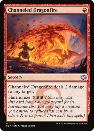 Channeled Dragonfire (TDM-102) - Tarkir: Dragonstorm Foil [Uncommon]