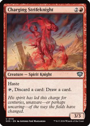 Charging Strikeknight (SOS-110) - Secrets of Strixhaven [Uncommon]