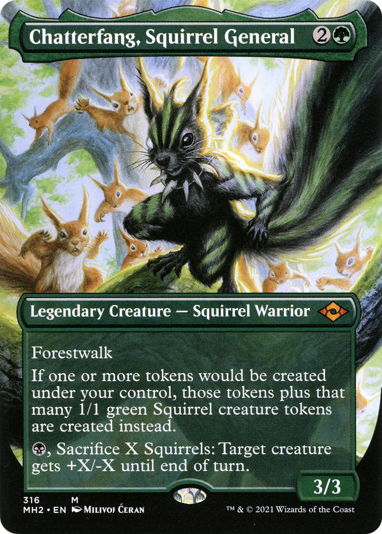 Chatterfang, Squirrel General (MH2-316) - Modern Horizons 2 (Borderless) [Mythic]