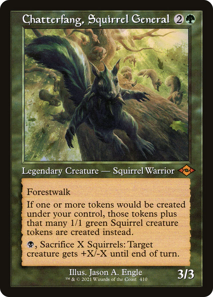 Chatterfang, Squirrel General (MH2-410) - Modern Horizons 2 [Mythic] Retro Frame