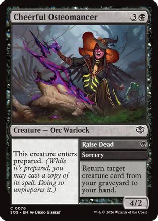 Cheerful Osteomancer (SOS-076) - Secrets of Strixhaven Foil [Common]