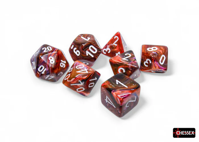 Chessex - 7-Dice Set - Festive - Symphony/White (Polyhedral)