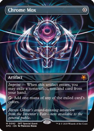 Chrome Mox (Borderless) (DFT-092) - Aetherdrift Foil [Mythic]