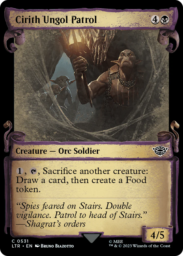 Cirith Ungol Patrol (LTR-531) - The Lord of the Rings: Tales of Middle-earth: (Showcase) Scroll Foil [Common]