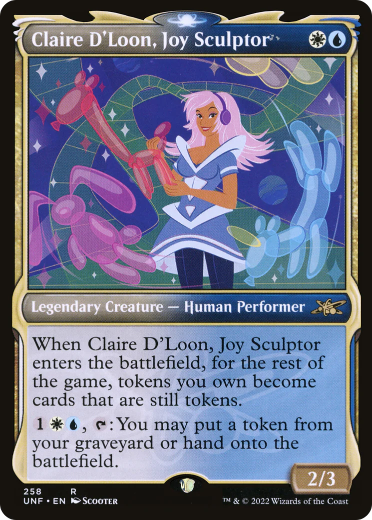 Claire D'Loon, Joy Sculptor (UNF-258) - Unfinity: (Showcase) Foil [Rare]