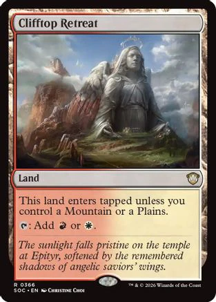 Clifftop Retreat (SOC-366) - Commander: Secrets of Strixhaven [Rare]