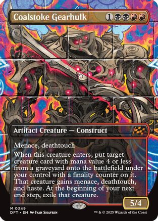 Coalstoke Gearhulk (Borderless) (DFT-349) - Aetherdrift Foil [Mythic]
