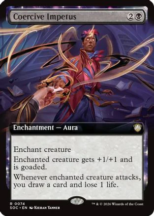 Coercive Impetus (Extended Art) (SOC-074) - Commander: Secrets of Strixhaven [Rare]