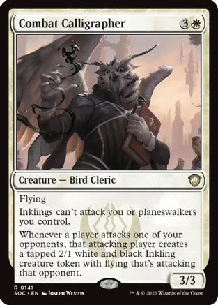 Combat Calligrapher (SOC-141) - Commander: Secrets of Strixhaven [Rare]