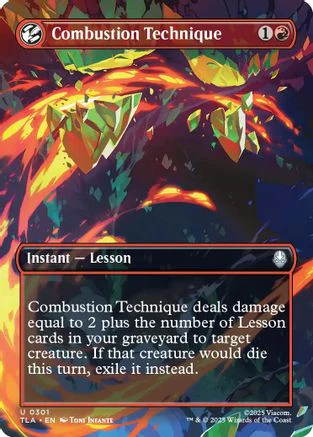 Combustion Technique (Borderless) (TLA-301) - Avatar: The Last Airbender Foil [Uncommon]