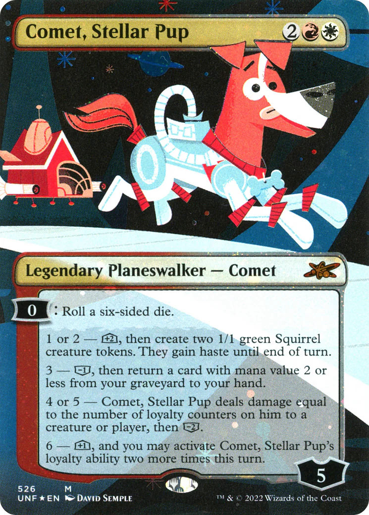 Comet, Stellar Pup (UNF-526) - Unfinity (Borderless) Galaxy Foil [Mythic]