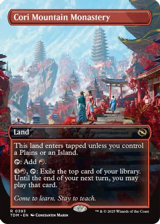 Cori Mountain Monastery (Borderless) (TDM-393) - Tarkir: Dragonstorm [Rare]